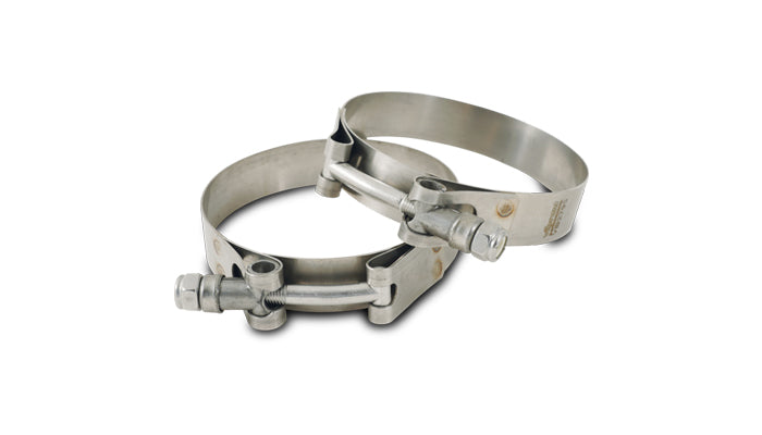 Vibrant Performance - 2796 - Stainless Steel T-Bolt Clamps (Pack Of 2) - Clamp Range: 3.76 In.-4.05 In.